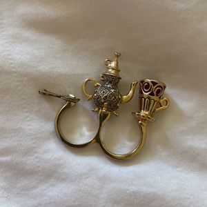CUTEST Teapot Betsey Johnson Ring